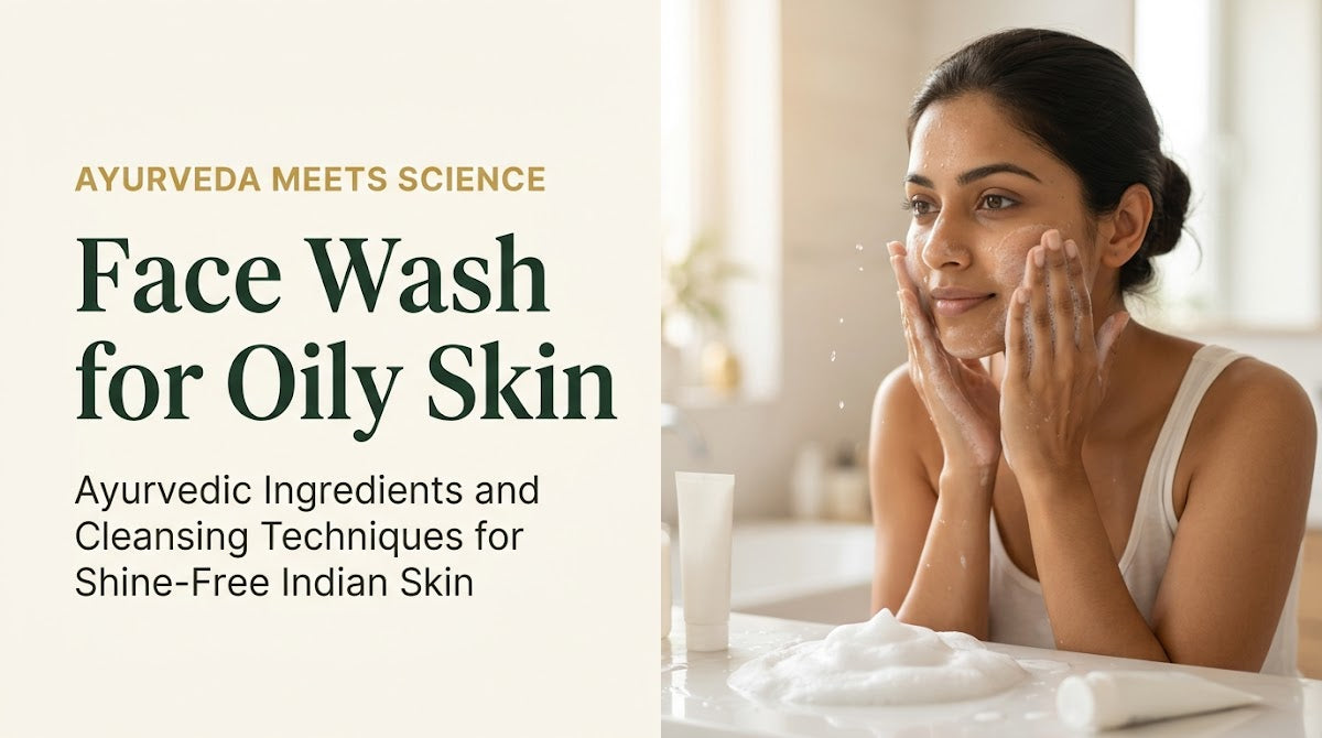 Face Wash for Oily Skin: Ayurvedic Ingredients and Cleansing Techniques for Shine-Free Indian Skin