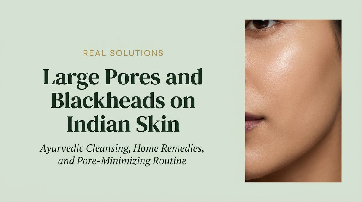 Large Pores and Blackheads on Indian Skin: Ayurvedic Cleansing, Home Remedies, and Pore-Minimizing Routine