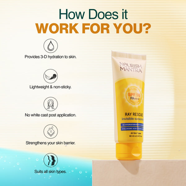 Ray Rescue Invisible Sunscreen Lotion SPF 50