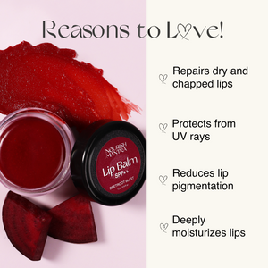 Beetroot Lip Balm for Dry Lips With SPF++